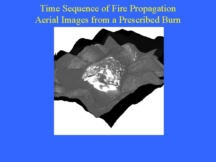 Time Sequence of Fire Propagation Aerial Images from a Prescribed Burn 