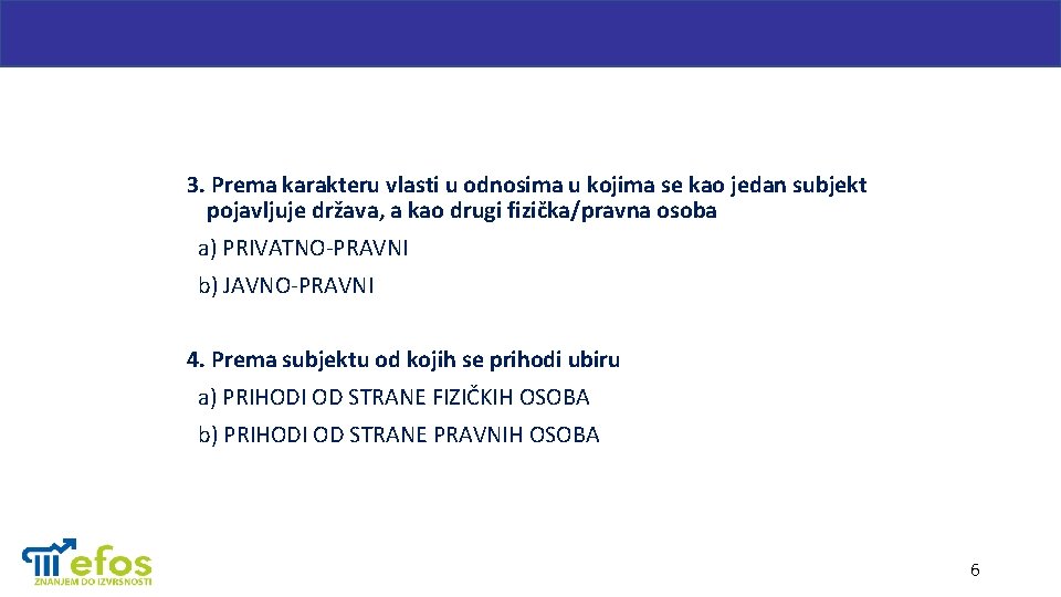 3. Prema karakteru vlasti u odnosima u kojima se kao jedan subjekt pojavljuje država,