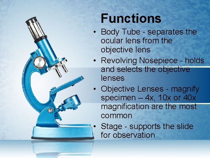 Biology Lesson 1 The Microscope Parts Since the