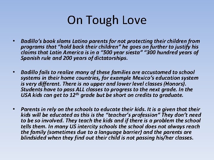 On Tough Love • Badillo’s book slams Latino parents for not protecting their children