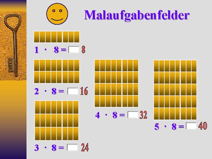 Malaufgabenfelder 1 · 8= 2 · 8= 4 · 8= 5 · 8= 3