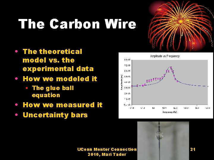 The Carbon Wire • The theoretical model vs. the experimental data • How we