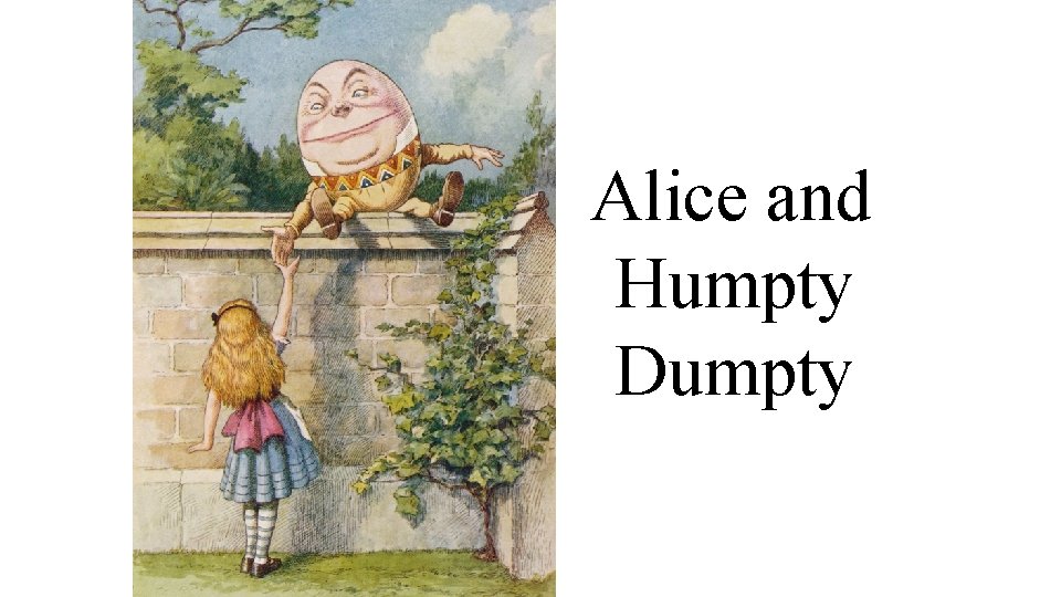 Alice and Humpty Dumpty 