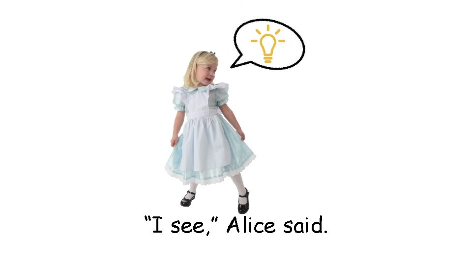 “I see, ” Alice said. 