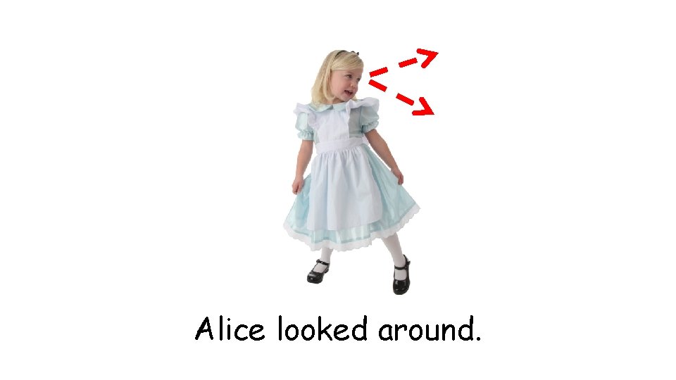 Alice looked around. 
