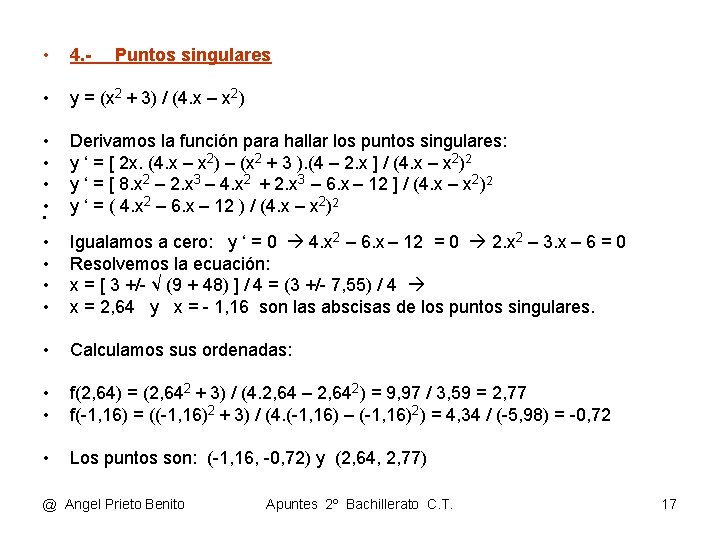  • 4. - • y = (x 2 + 3) / (4. x