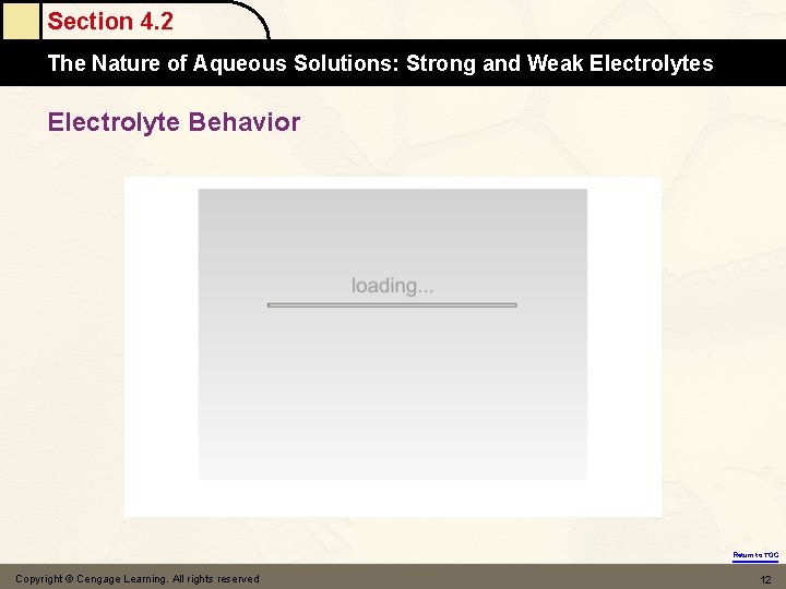 Section 4. 2 The Nature of Aqueous Solutions: Strong and Weak Electrolytes Electrolyte Behavior