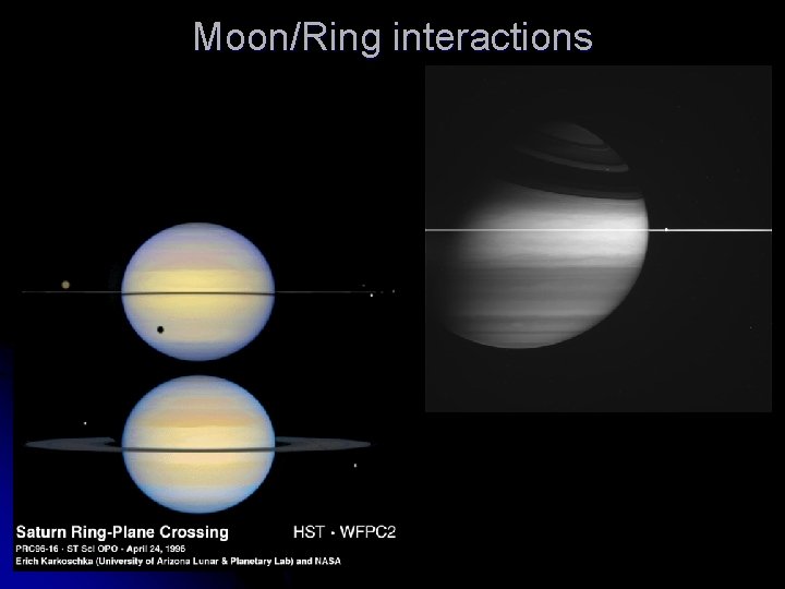 Moon/Ring interactions 