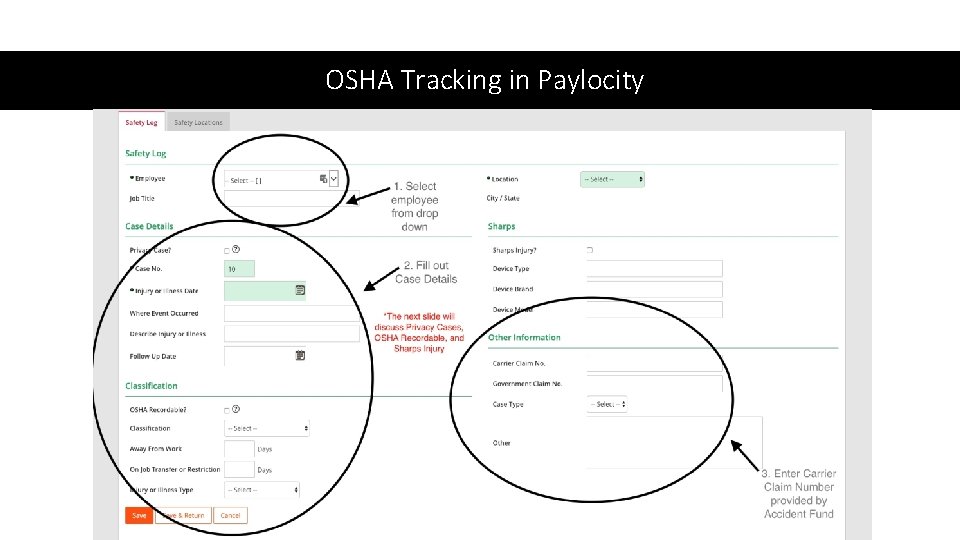 OSHA Tracking in Paylocity OSHA Tracking in Paylocity