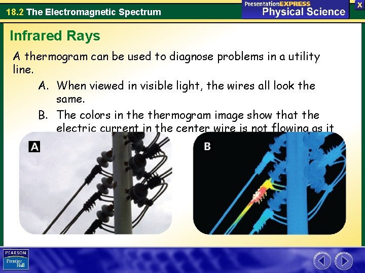 18. 2 The Electromagnetic Spectrum Infrared Rays A thermogram can be used to diagnose