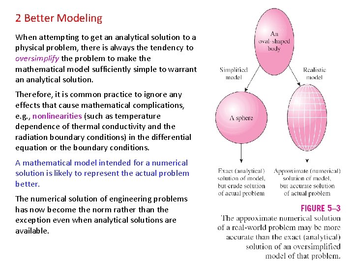 2 Better Modeling When attempting to get an analytical solution to a physical problem,