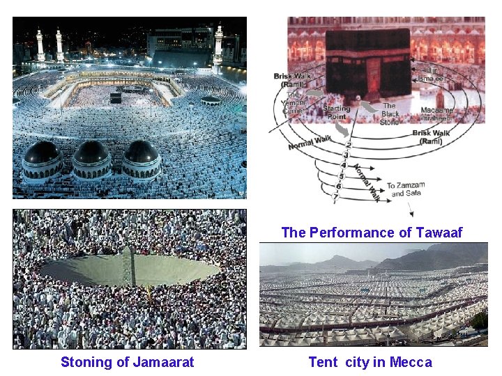 The Performance of Tawaaf Stoning of Jamaarat Tent city in Mecca 