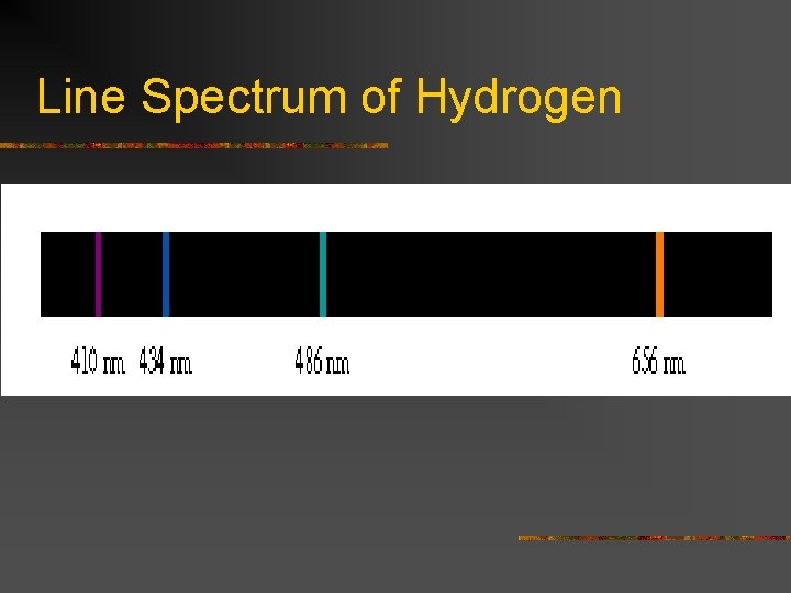 Line Spectrum of Hydrogen 