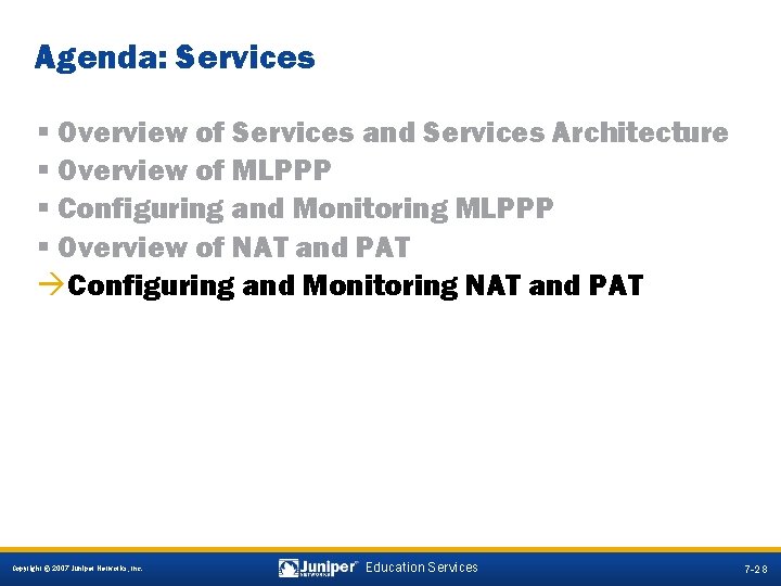 Agenda: Services § Overview of Services and Services Architecture § Overview of MLPPP §