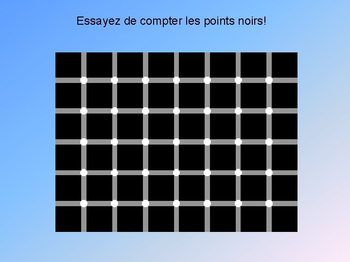 Essayez de compter les points noirs! 