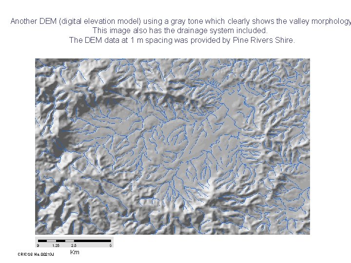 Another DEM (digital elevation model) using a gray tone which clearly shows the valley