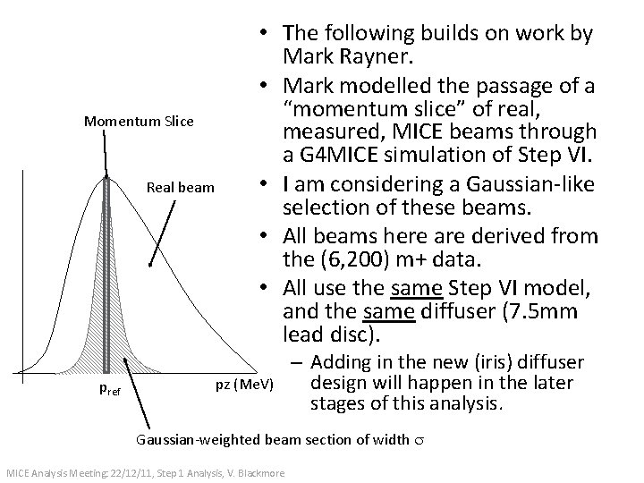 Momentum Slice Real beam pref • The following builds on work by Mark Rayner.