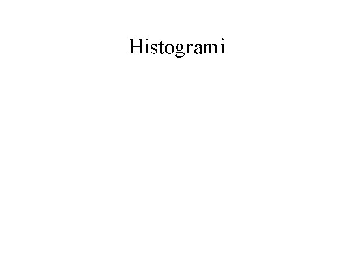 Histogrami Histogrami