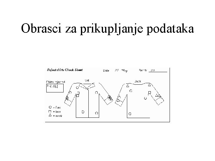 Obrasci za prikupljanje podataka Obrasci za prikupljanje podataka