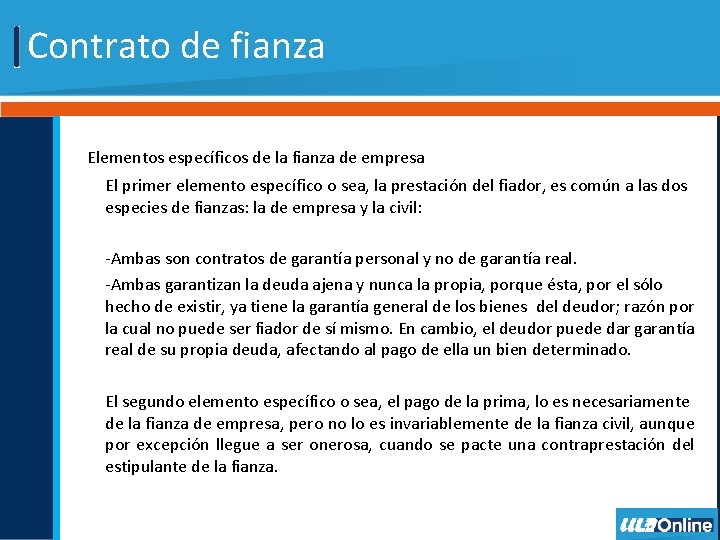 Contratos mercantiles Contrato de fianza Contrato de fianza