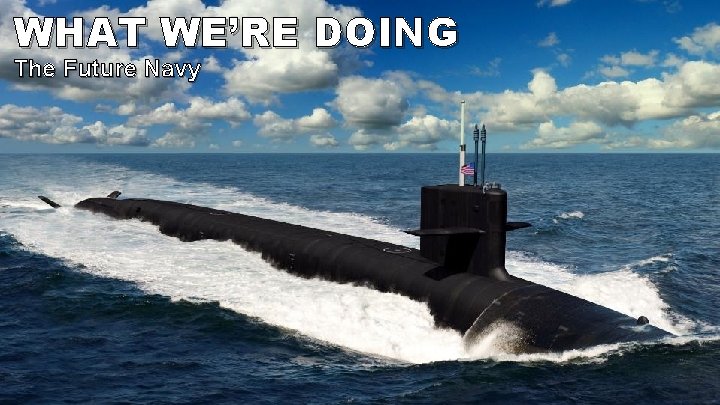 WHAT WE’RE DOING The Future Navy 