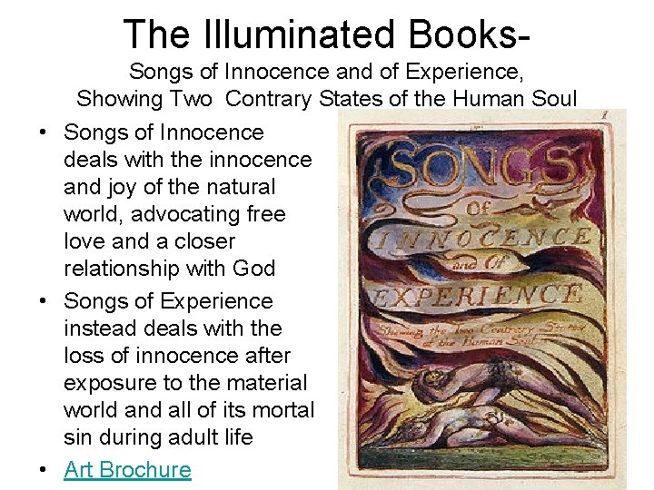 The Illuminated Books. Songs of Innocence and of Experience, Showing Two Contrary States of