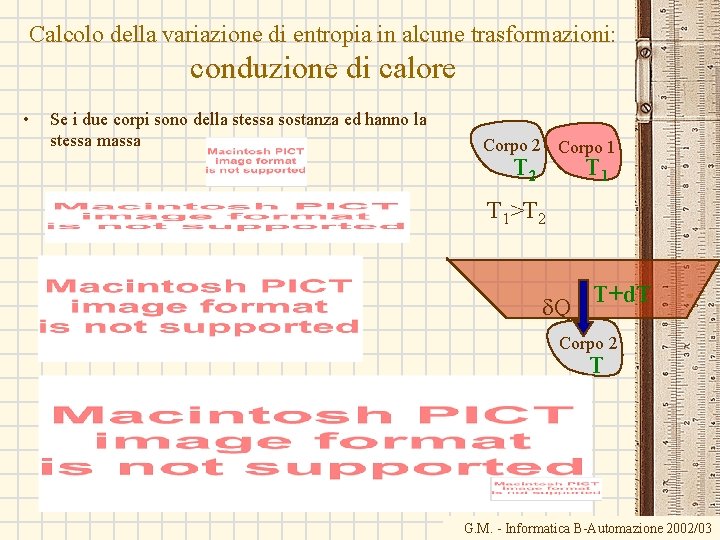 Calcolo della variazione di entropia in alcune trasformazioni: conduzione di calore • Se i Calcolo della variazione di entropia in alcune trasformazioni: conduzione di calore • Se i