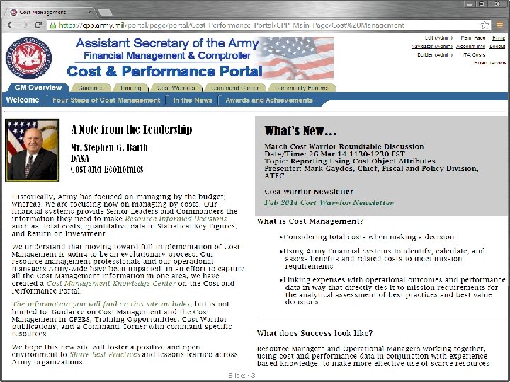 Slide: 43 PDI CBA WORKSHOP UNCLASSIFIED 