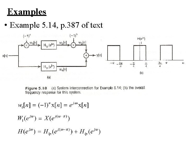 Examples • Example 5. 14, p. 387 of text 