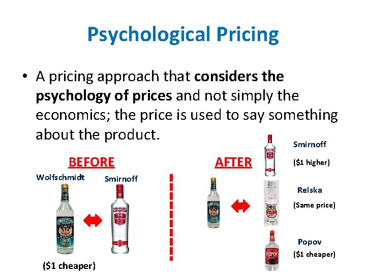 Psychological Pricing • A pricing approach that considers the psychology of prices and not