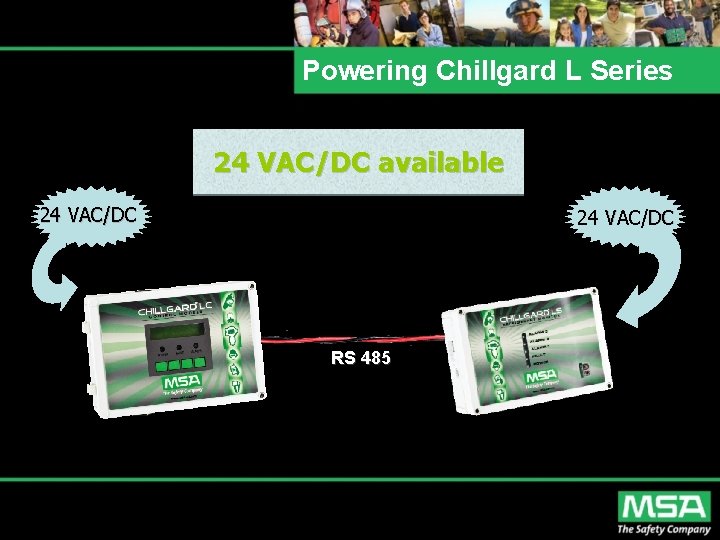 Powering Chillgard L Series 24 VAC/DC available 24 VAC/DC RS 485 