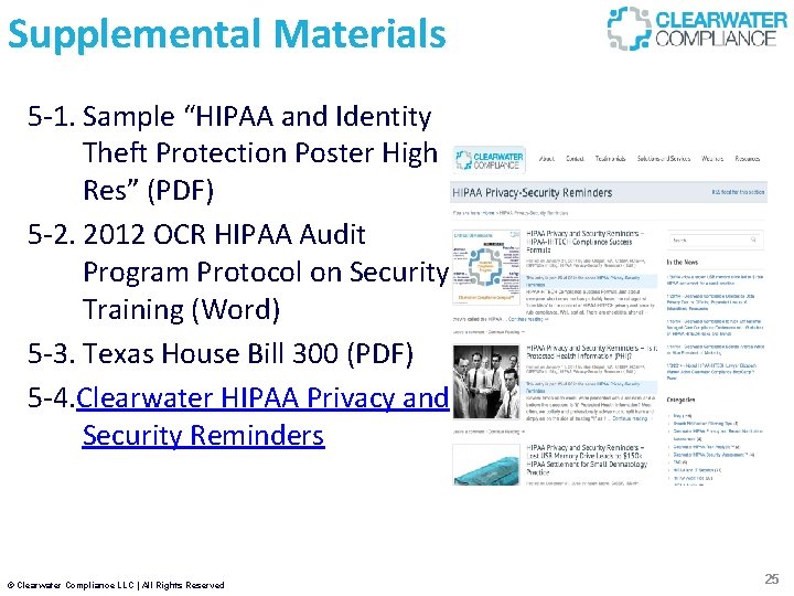 Supplemental Materials 5 -1. Sample “HIPAA and Identity Theft Protection Poster High Res” (PDF)