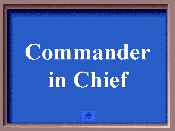 Commander in Chief 