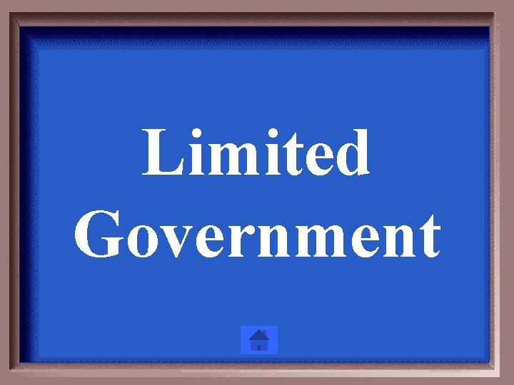 Limited Government 