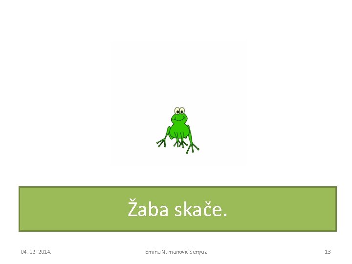 Žaba skače. 04. 12. 2014. Emina Numanović Senyuz 13 