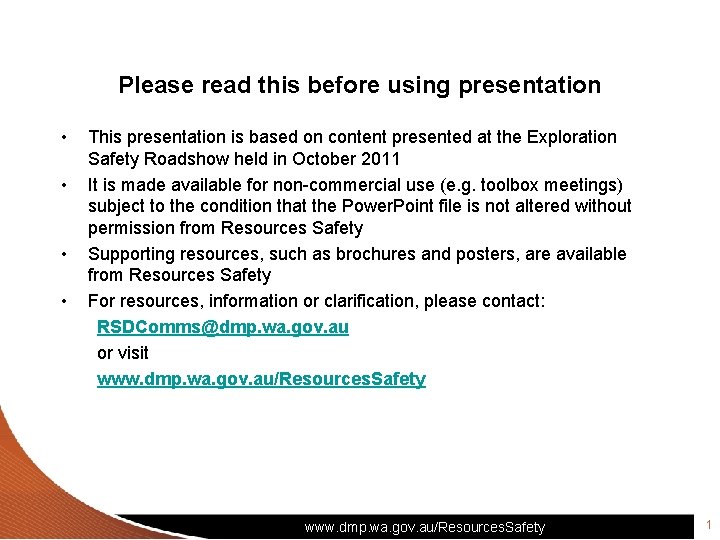 Please read this before using presentation • • This presentation is based on content