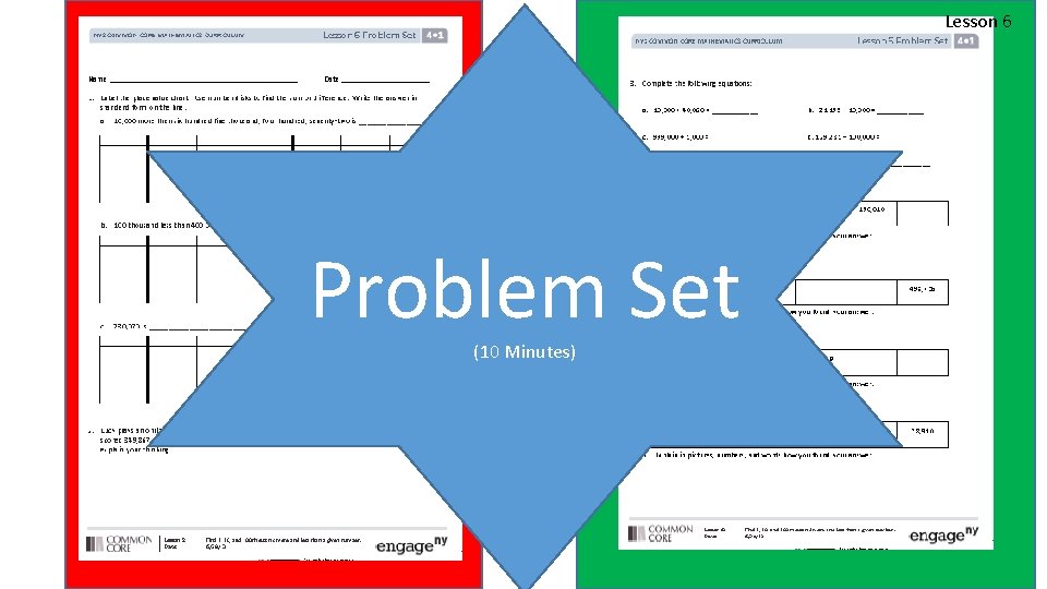 Lesson 6 Problem Set (10 Minutes) 