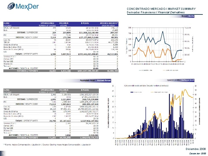 CONCENTRADO MERCADO / MARKET SUMMARY Derivados Financieros / Financial Derivatives Diciembre 2008 1 December