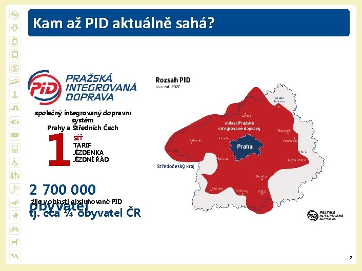 Kam až PID aktuálně sahá? společný integrovaný dopravní systém Prahy a Středních Čech 1