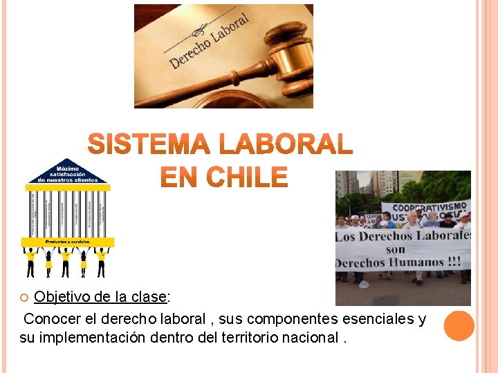 Objetivo de la clase: Conocer el derecho laboral , sus componentes esenciales y su