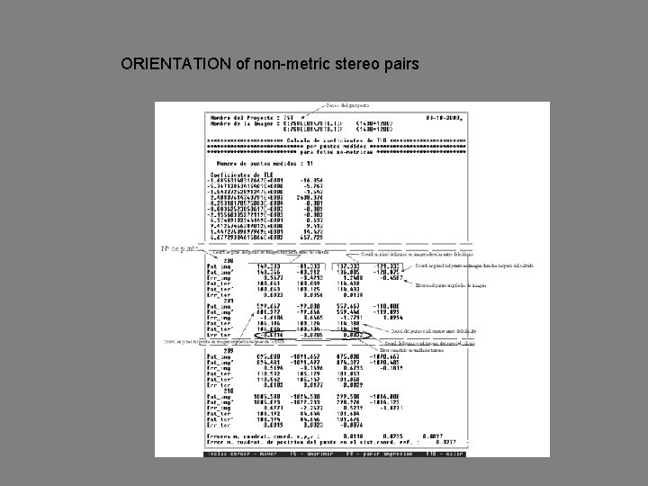 ORIENTATION of non-metric stereo pairs 
