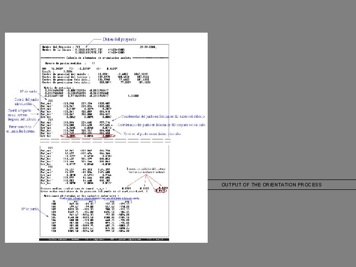 OUTPUT OF THE ORIENTATION PROCESS 
