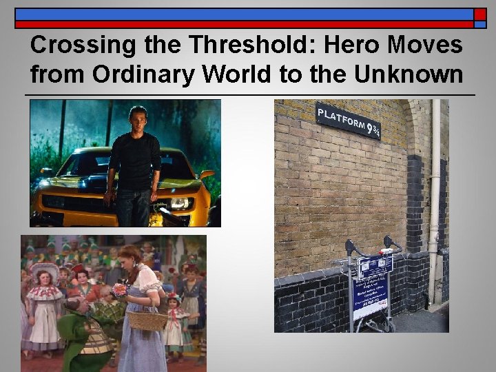 Crossing the Threshold: Hero Moves from Ordinary World to the Unknown Alice 