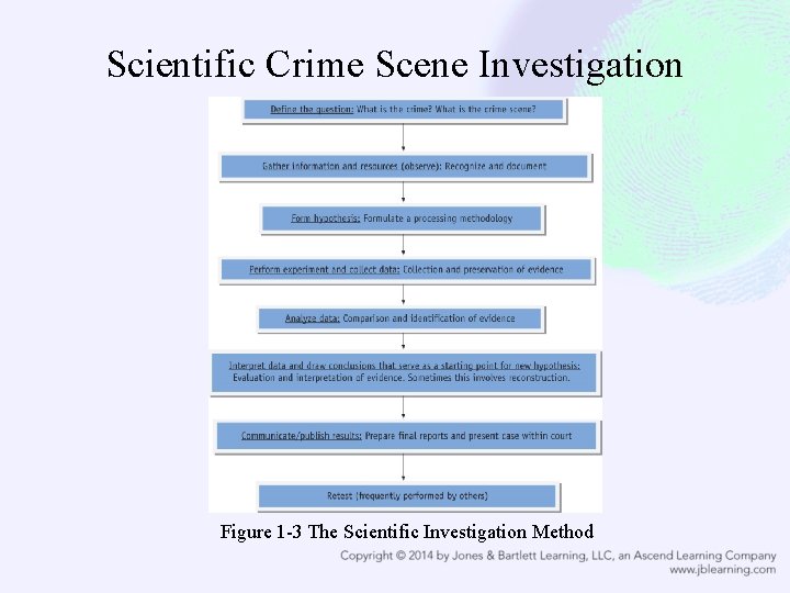 Scientific Crime Scene Investigation Figure 1 -3 The Scientific Investigation Method 