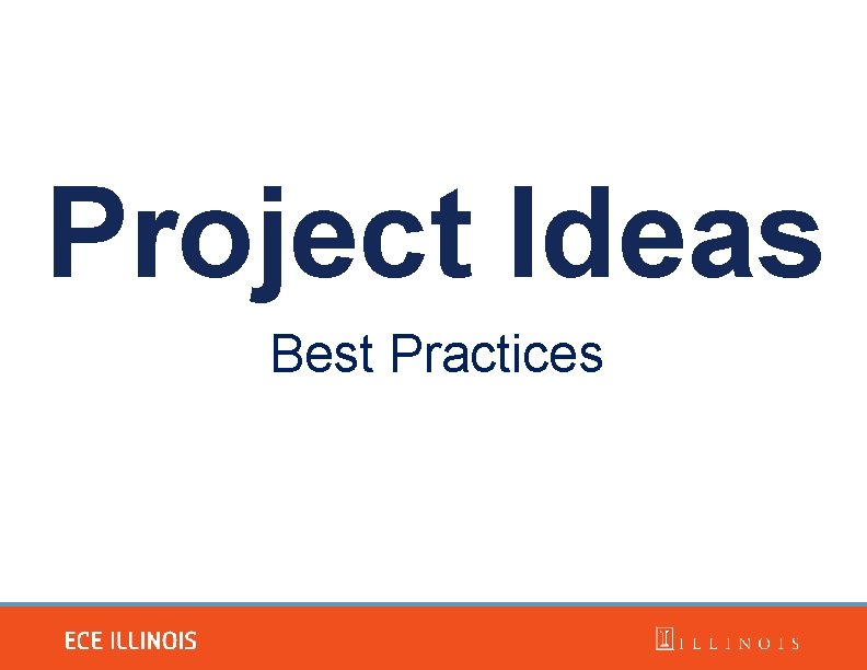 Project Ideas Best Practices 