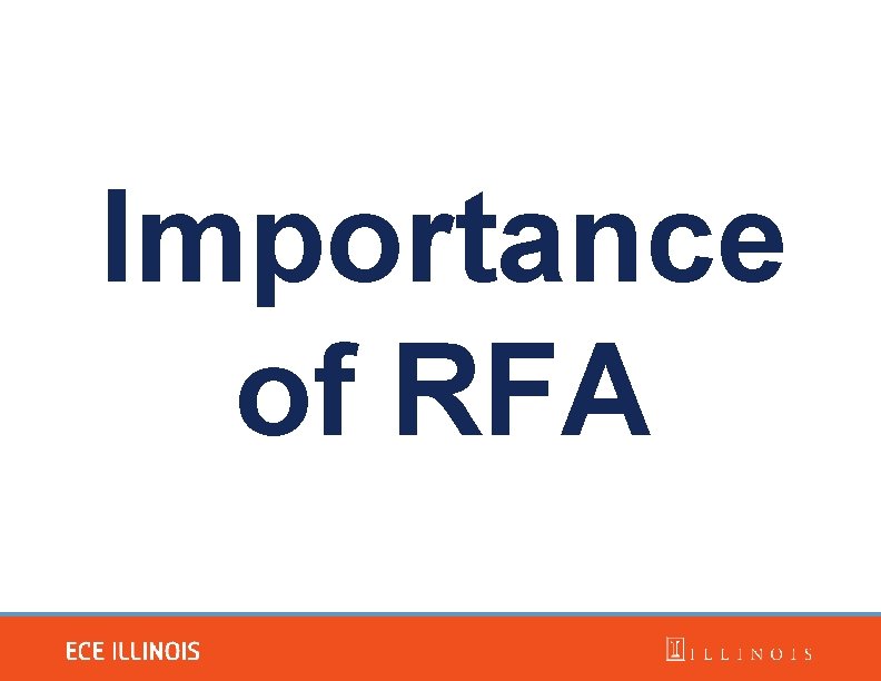 Importance of RFA 