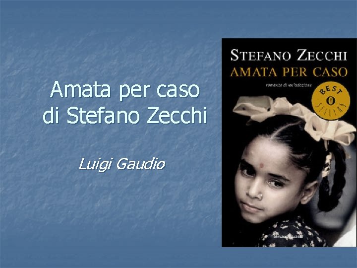 Amata per caso di Stefano Zecchi Luigi Gaudio Amata per caso di Stefano Zecchi Luigi Gaudio