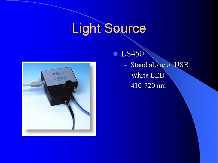 Light Source Ls Fiber Optic Quality Tests Zisis Papandreou SPARRO Group