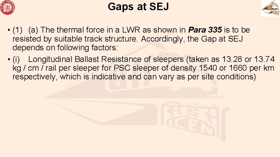 Gaps at SEJ • (1) (a) The thermal force in a LWR as shown