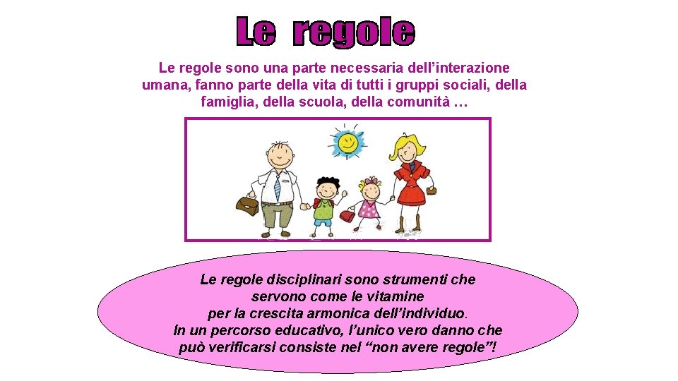 Le regole sono una parte necessaria dell’interazione umana, fanno parte della vita di tutti